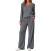 imageAUTOMET Sweatsuits Women 2 Piece Outfit Fashion Travel Lounge Sets With Wide Leg Pants Airport Track Suits Fall Clothes 2025Darkgrey