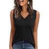 imageAUTOMET Tank Top Women Summer 2025 Casual Spring V Neck Sleeveless Tee Shirt Basic Trendy Beach Vacation Outfits ClothesBlack