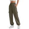 imageAUTOMET Womens Cargo Sweatpants Oversized Fleece Joggers Fall Fashion Outfits Y2k Clothes 2025 with PocketsArmygreen