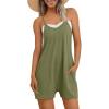 imageAUTOMET Womens Rompers Jumpsuits Summer Vacation Beach Outfits 2025 Shorts Overalls Jumpers Loose Casual Soft Fashion ClothesArmygreen