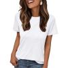 imageAUTOMET Womens Summer Tops Workout Shirts Beach Vacation Outfits Business Tshirts Dressy Fashion Spring Clothes 2025White