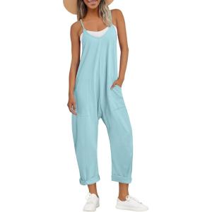 imageAUTOMET Jumpsuits for Women Casual Summer Outfits Rompers Comfy Beach Vacation Trendy Overalls Jumpers Fashion Clothes 2025Cyan