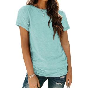 imageAUTOMET Womens Tops Shorts Sleeve Shirts for Summer Spring Beach Vacation Plus Size Oversized Casual Tee for Teen Girls 202502aqua