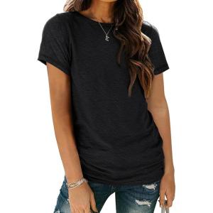 imageAUTOMET Womens Tops Shorts Sleeve Shirts for Summer Spring Beach Vacation Plus Size Oversized Casual Tee for Teen Girls 202502black
