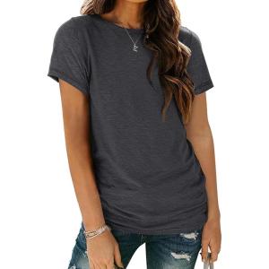 imageAUTOMET Womens Tops Shorts Sleeve Shirts for Summer Spring Beach Vacation Plus Size Oversized Casual Tee for Teen Girls 202502blackgrey