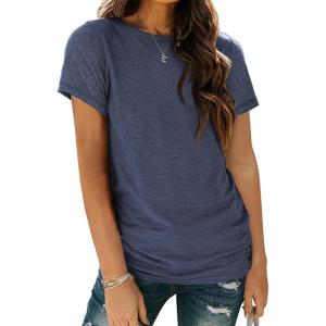 imageAUTOMET Womens Tops Shorts Sleeve Shirts for Summer Spring Beach Vacation Plus Size Oversized Casual Tee for Teen Girls 202502navy