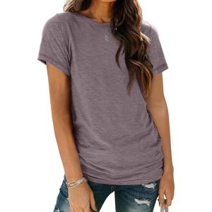 imageAUTOMET Womens Tops Shorts Sleeve Shirts for Summer Spring Beach Vacation Plus Size Oversized Casual Tee for Teen Girls 202502rosetaupe