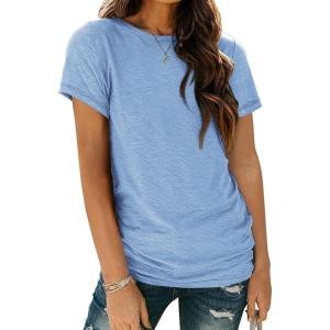 imageAUTOMET Womens Tops Shorts Sleeve Shirts for Summer Spring Beach Vacation Plus Size Oversized Casual Tee for Teen Girls 202502skyblue