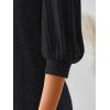 imageAUTOMET 34 Length Sleeve Womens Tops Puff Sleeve Lightweight Fall Sweaters Business Dressy Casual Work Blouses Cute T ShirtsBlack