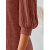 imageAUTOMET 34 Length Sleeve Womens Tops Puff Sleeve Lightweight Fall Sweaters Business Dressy Casual Work Blouses Cute T ShirtsCaramel