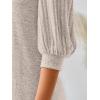 imageAUTOMET 34 Length Sleeve Womens Tops Puff Sleeve Lightweight Fall Sweaters Business Dressy Casual Work Blouses Cute T ShirtsKhaki