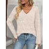 imageAUTOMET Long Sleeve Shirts Womens Tops Fall Fashion Business Casual Outfits 2025 V Neck T Shirts Sweaters TrendyApricot