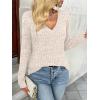 imageAUTOMET Long Sleeve Shirts Womens Tops Fall Fashion Business Casual Outfits 2025 V Neck T Shirts Sweaters TrendyApricot