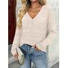 imageAUTOMET Long Sleeve Shirts Womens Tops Fall Fashion Business Casual Outfits 2025 V Neck T Shirts Sweaters TrendyApricot