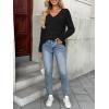 imageAUTOMET Long Sleeve Shirts Womens Tops Fall Fashion Business Casual Outfits 2025 V Neck T Shirts Sweaters TrendyBlack
