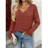imageAUTOMET Long Sleeve Shirts Womens Tops Fall Fashion Business Casual Outfits 2025 V Neck T Shirts Sweaters TrendyCaramel
