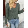 imageAUTOMET Long Sleeve Shirts Womens Tops Fall Fashion Business Casual Outfits 2025 V Neck T Shirts Sweaters TrendyGreen