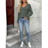 imageAUTOMET Long Sleeve Shirts Womens Tops Fall Fashion Business Casual Outfits 2025 V Neck T Shirts Sweaters TrendyGreen