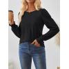 imageAUTOMET Long Sleeve Shirts for Women Business Dressy Casual Tops Work Blouses Pleated TunicsBlack