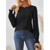 imageAUTOMET Long Sleeve Shirts for Women Business Dressy Casual Tops Work Blouses Pleated TunicsBlack