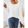 imageAUTOMET Long Sleeve Shirts for Women Business Dressy Casual Tops Work Blouses Pleated TunicsWhite