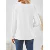 imageAUTOMET Long Sleeve Shirts for Women Business Dressy Casual Tops Work Blouses Pleated TunicsWhite