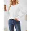imageAUTOMET Long Sleeve Shirts for Women Business Dressy Casual Tops Work Blouses Pleated TunicsWhite