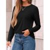 imageAUTOMET Long Sleeve Shirts for Women Pleated Dressy Casual Business Blouses Trendy Fashion Tunic Basic TopsBlack