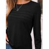 imageAUTOMET Long Sleeve Shirts for Women Pleated Dressy Casual Business Blouses Trendy Fashion Tunic Basic TopsBlack