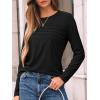 imageAUTOMET Long Sleeve Shirts for Women Pleated Dressy Casual Business Blouses Trendy Fashion Tunic Basic TopsBlack