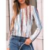 imageAUTOMET Long Sleeve Shirts for Women Pleated Dressy Casual Business Blouses Trendy Fashion Tunic Basic TopsGradient Multi
