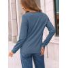imageAUTOMET Long Sleeve Shirts for Women Pleated Dressy Casual Business Blouses Trendy Fashion Tunic Basic TopsGrey Blue