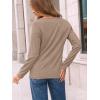 imageAUTOMET Long Sleeve Shirts for Women Pleated Dressy Casual Business Blouses Trendy Fashion Tunic Basic TopsKhaki