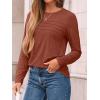 imageAUTOMET Long Sleeve Shirts for Women Pleated Dressy Casual Business Blouses Trendy Fashion Tunic Basic TopsMaple