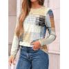 imageAUTOMET Long Sleeve Shirts for Women Pleated Dressy Casual Business Blouses Trendy Fashion Tunic Basic TopsPlaid Multi
