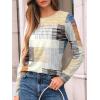 imageAUTOMET Long Sleeve Shirts for Women Pleated Dressy Casual Business Blouses Trendy Fashion Tunic Basic TopsPlaid Multi