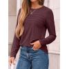 imageAUTOMET Long Sleeve Shirts for Women Pleated Dressy Casual Business Blouses Trendy Fashion Tunic Basic TopsWine