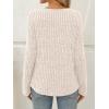 imageAUTOMET Sweater for Women Long Sleeve Henley Shirts Dressy Casual Tunic Tops Deep V Neck Sweaters Fall Outfits 2025Apricot