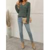 imageAUTOMET Sweater for Women Long Sleeve Henley Shirts Dressy Casual Tunic Tops Deep V Neck Sweaters Fall Outfits 2025Green