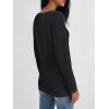 imageAUTOMET V Neck T Shirts for Women Lace Long Sleeve Cute Tops Fall Winter Dressy Business Casual Blouses Trendy Basic TeesBlack