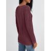 imageAUTOMET V Neck T Shirts for Women Lace Long Sleeve Cute Tops Fall Winter Dressy Business Casual Blouses Trendy Basic TeesWinered