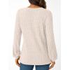 imageAUTOMET Women Long Sleeve Shirts Fall V Neck Work Tops 2025 Fashion Tunic Sweaters Dressy Casual Winter Blouse Trendy OutfitsApricot
