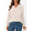 imageAUTOMET Women Long Sleeve Shirts Fall V Neck Work Tops 2025 Fashion Tunic Sweaters Dressy Casual Winter Blouse Trendy OutfitsApricot
