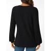 imageAUTOMET Women Long Sleeve Shirts Fall V Neck Work Tops 2025 Fashion Tunic Sweaters Dressy Casual Winter Blouse Trendy OutfitsBlack