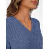 imageAUTOMET Women Long Sleeve Shirts Fall V Neck Work Tops 2025 Fashion Tunic Sweaters Dressy Casual Winter Blouse Trendy OutfitsBlue