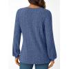imageAUTOMET Women Long Sleeve Shirts Fall V Neck Work Tops 2025 Fashion Tunic Sweaters Dressy Casual Winter Blouse Trendy OutfitsBlue