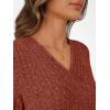 imageAUTOMET Women Long Sleeve Shirts Fall V Neck Work Tops 2025 Fashion Tunic Sweaters Dressy Casual Winter Blouse Trendy OutfitsCaramel