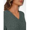 imageAUTOMET Women Long Sleeve Shirts Fall V Neck Work Tops 2025 Fashion Tunic Sweaters Dressy Casual Winter Blouse Trendy OutfitsGreen