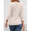 imageAUTOMET Womens 34 Sleeve Tops T Shirts Summer Sweater Round Neck Casual Top Ladies Tops Business Casual BlousesApricot