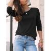imageAUTOMET Womens Long Sleeve Crewneck Shirts Fall Winter Casual Work Tops Loose Fit Clothes Trendy Basic Outfits 2025Black